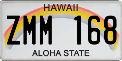 HI license plate ZMM168