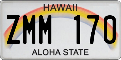 HI license plate ZMM170