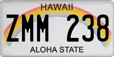HI license plate ZMM238