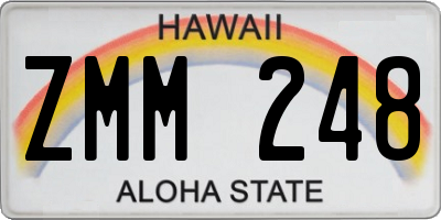 HI license plate ZMM248