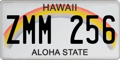HI license plate ZMM256