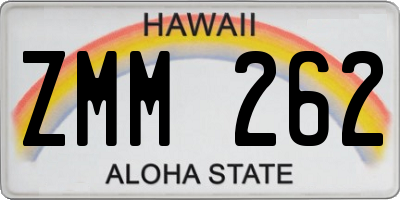 HI license plate ZMM262