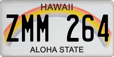 HI license plate ZMM264