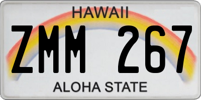 HI license plate ZMM267