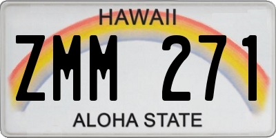HI license plate ZMM271