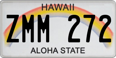 HI license plate ZMM272