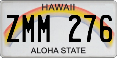 HI license plate ZMM276