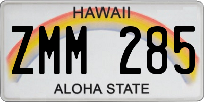 HI license plate ZMM285