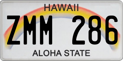 HI license plate ZMM286