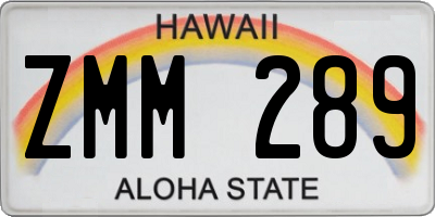 HI license plate ZMM289
