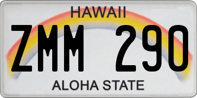 HI license plate ZMM290