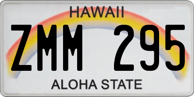 HI license plate ZMM295