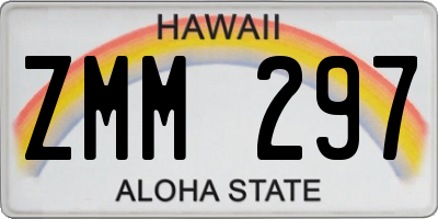 HI license plate ZMM297