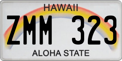 HI license plate ZMM323