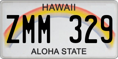 HI license plate ZMM329