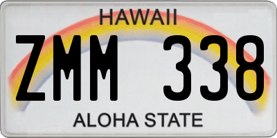 HI license plate ZMM338