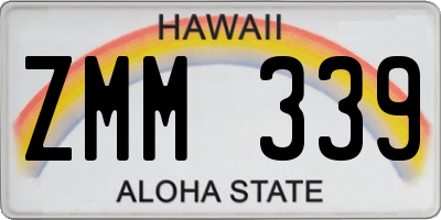 HI license plate ZMM339