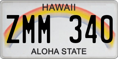 HI license plate ZMM340