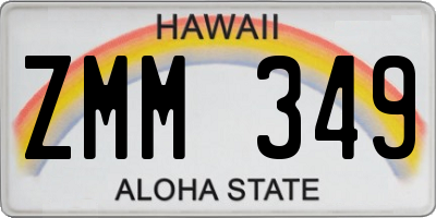 HI license plate ZMM349