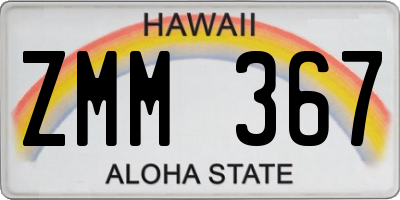HI license plate ZMM367