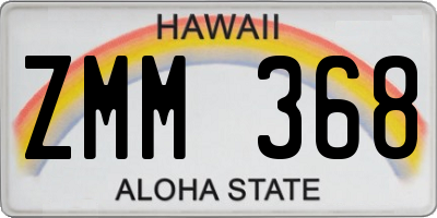 HI license plate ZMM368