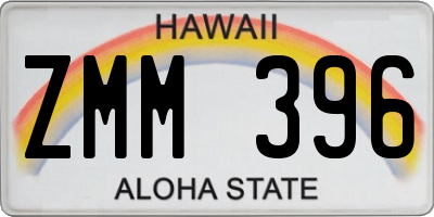 HI license plate ZMM396