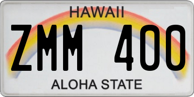 HI license plate ZMM400
