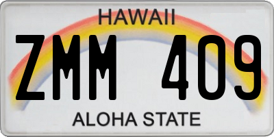 HI license plate ZMM409