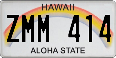 HI license plate ZMM414