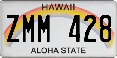 HI license plate ZMM428