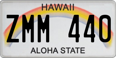 HI license plate ZMM440
