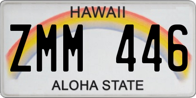 HI license plate ZMM446