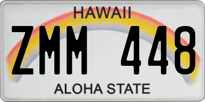HI license plate ZMM448
