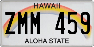 HI license plate ZMM459
