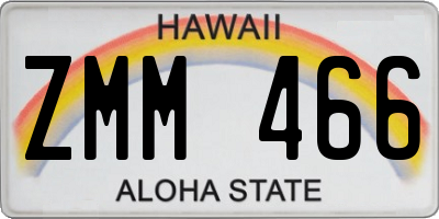 HI license plate ZMM466