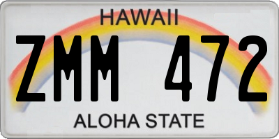 HI license plate ZMM472