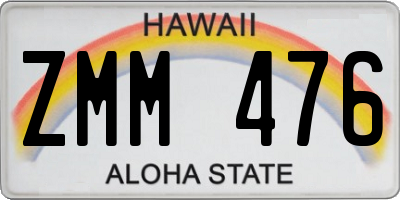 HI license plate ZMM476