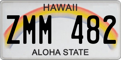 HI license plate ZMM482
