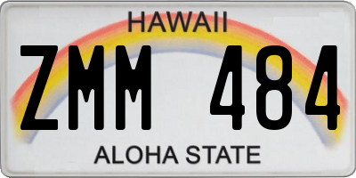 HI license plate ZMM484
