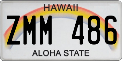 HI license plate ZMM486