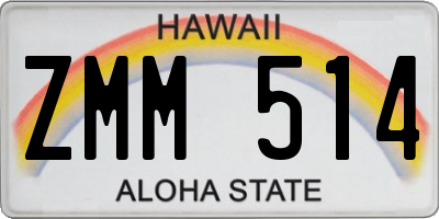 HI license plate ZMM514