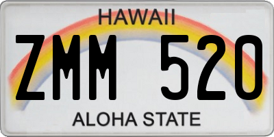HI license plate ZMM520