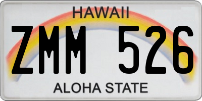HI license plate ZMM526