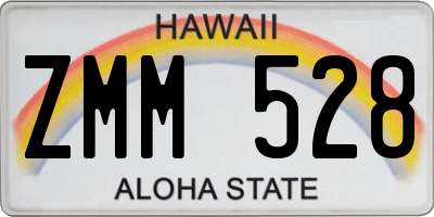 HI license plate ZMM528