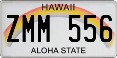 HI license plate ZMM556