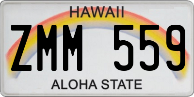 HI license plate ZMM559