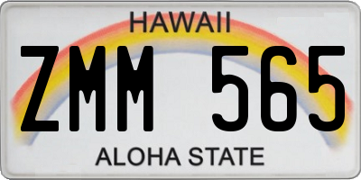 HI license plate ZMM565