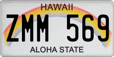 HI license plate ZMM569