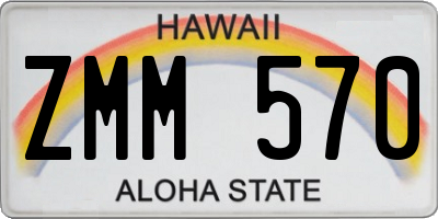 HI license plate ZMM570