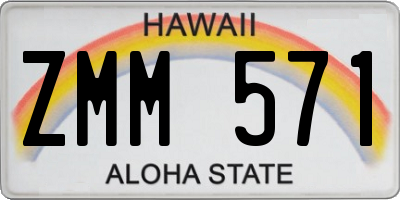 HI license plate ZMM571